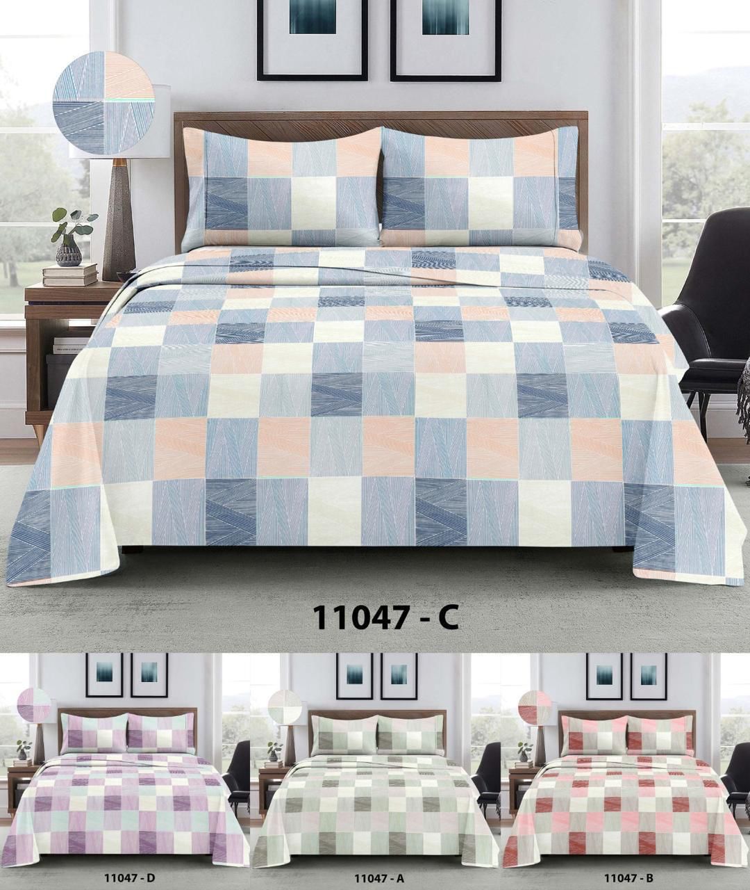 Checkered Design Bedsheet - Image 2